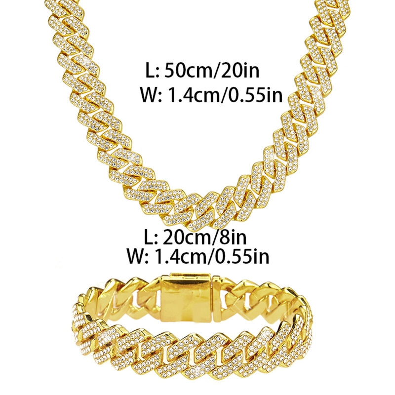 Gold Plated Cuban Link Chain|Bracelet 8in(20cm)
